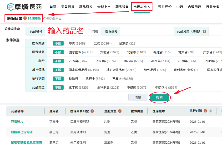 2025医保药品目录(查询|下载)（含历年31个省市数据）